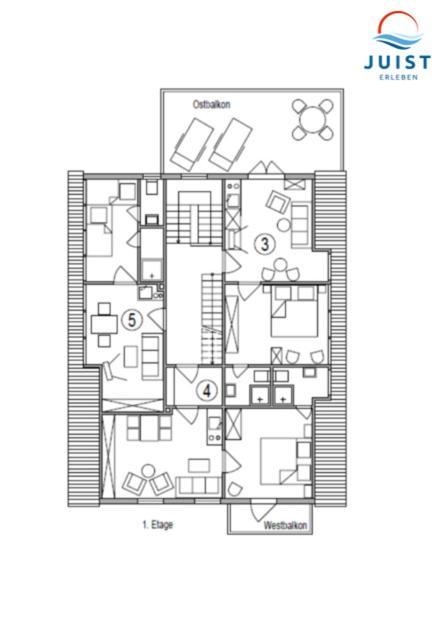 Haus Deichgraf 173 - Wohnung 3 Juist Exterior foto
